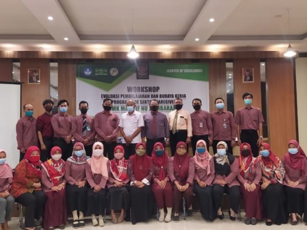 WORKSHOP EVALUASI PEMBELAJARAN DAN BUDAYA KERJA SMK CENTER OF EXCELLENCE (COE) SEKTOR CAREGIVER SMK MA’ARIF NU 2 AJIBARANG TAHUN 2020