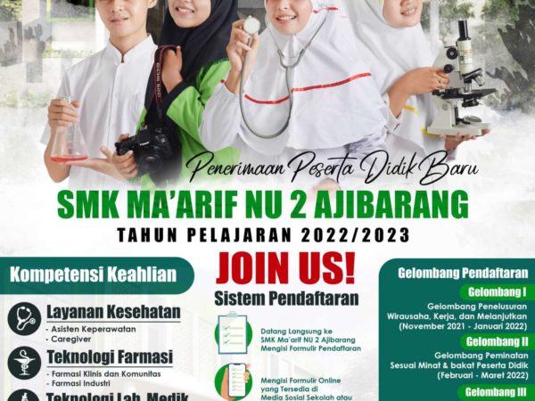 PPDB SMK Ma'arif NU 2 Ajibarang Tahun 2022/2023