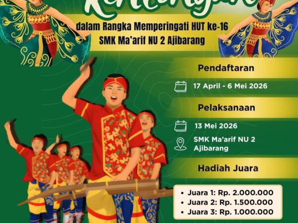 Dalam Rangka Memperingati HUT ke 16 SMK Maarif NU 2 Ajibarang Menggelar Lomba Kenthongan